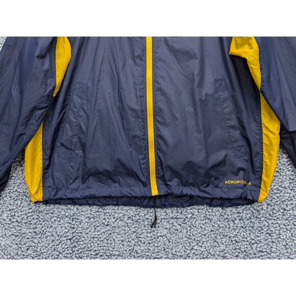 Y2K Aeropostale Windbreaker Jacket Mens L Relaxed Colorblock Track Baggy Blue - Picture 4 of 13